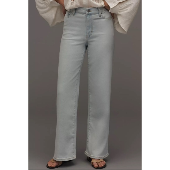 FRAME Le Slim Palazzo Jeans High Rise Wide Leg Feather Light Wash Sz 27 NWT $278 - Picture 11 of 11